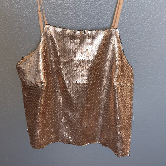 Gold sparkly tank top - Picture 2 of 4